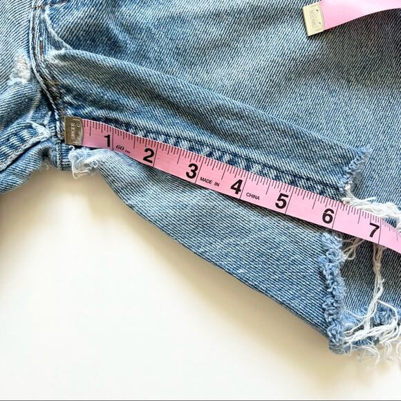 Vintage Levi’s Denim Shorts 28" Distressed‎ High Rise Orange Tab Cut Offs - Picture 13 of 15